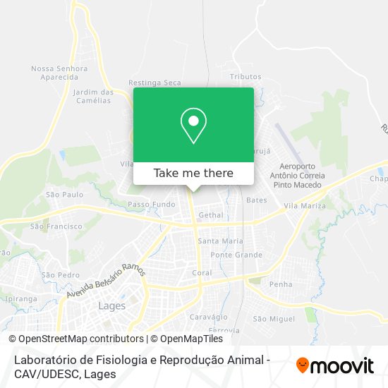 Laboratório de Fisiologia e Reprodução Animal - CAV / UDESC map