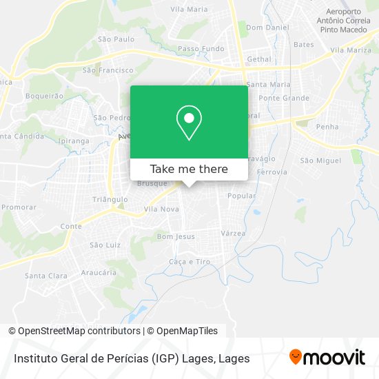 Instituto Geral de Perícias (IGP) Lages map