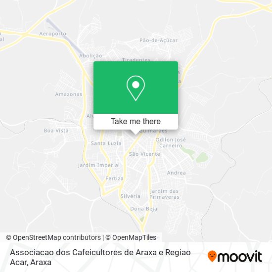 Associacao dos Cafeicultores de Araxa e Regiao Acar map