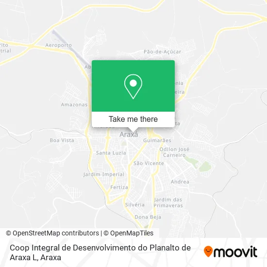 Coop Integral de Desenvolvimento do Planalto de Araxa L map