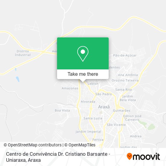 Centro de Convivência Dr. Cristiano Barsante - Uniaraxa map