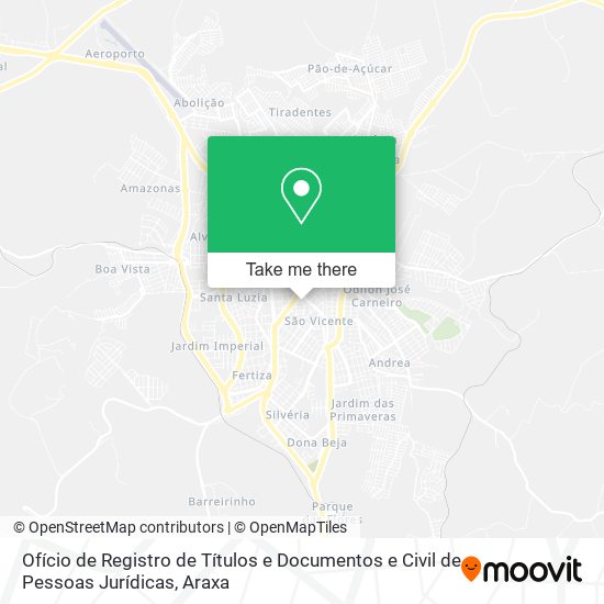 Mapa Ofício de Registro de Títulos e Documentos e Civil de Pessoas Jurídicas