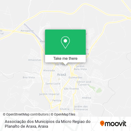 Associação dos Municipios da Micro Regiao do Planalto de Araxa map