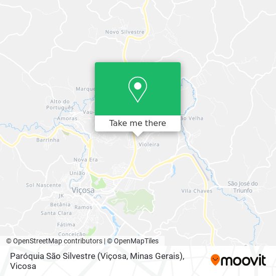 Paróquia São Silvestre (Viçosa, Minas Gerais) map