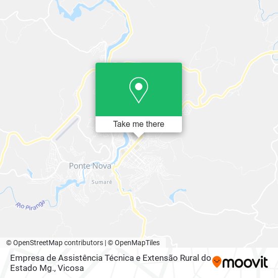 Mapa Empresa de Assistência Técnica e Extensão Rural do Estado Mg.