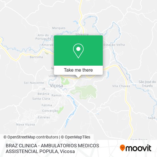 BRAZ CLINICA - AMBULATORIOS MEDICOS ASSISTENCIAL POPULA map