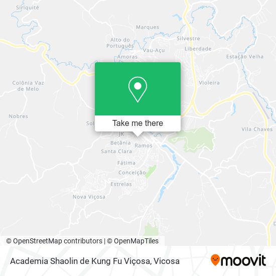 Academia Shaolin de Kung Fu Viçosa map