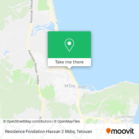 Résidence Fondation Hassan 2 Mdiq map