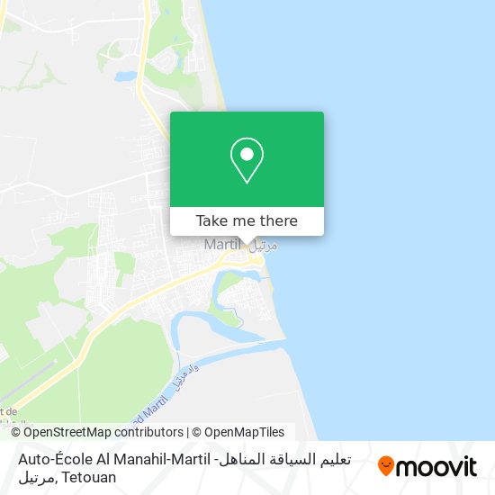 Auto-École Al Manahil-Martil تعليم السياقة المناهل- مرتيل plan