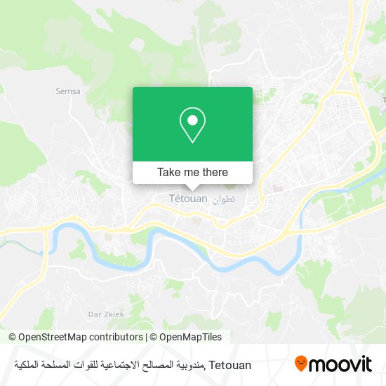 مندوبية المصالح الاجتماعية للقوات المسلحة الملكية map