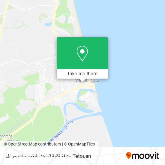 حديقة الكلية المتعددة التخصصات بمرتيل map