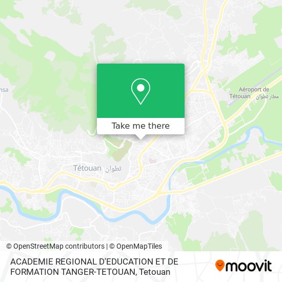 ACADEMIE REGIONAL D'EDUCATION ET DE FORMATION TANGER-TETOUAN map