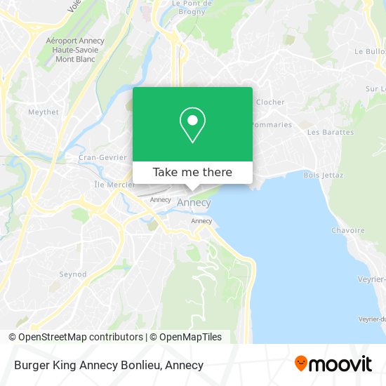 Burger King Annecy Bonlieu map