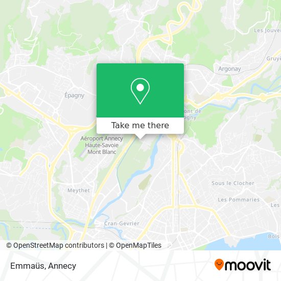 Emmaüs map