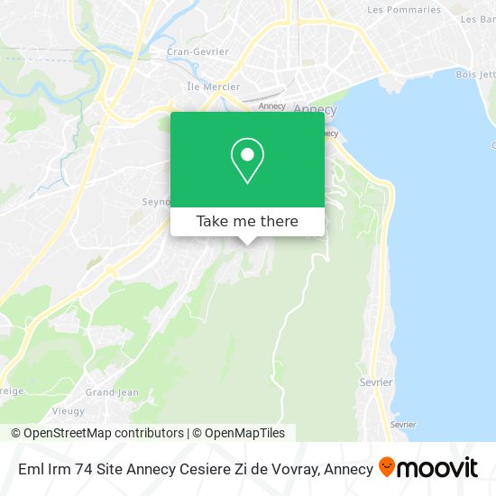Eml Irm 74 Site Annecy Cesiere Zi de Vovray map