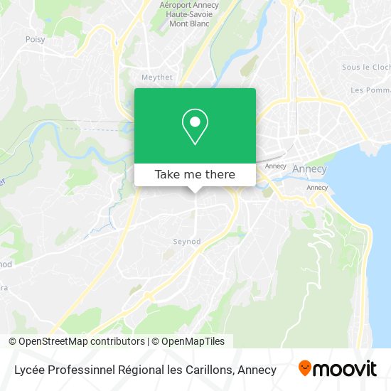 Lycée Professinnel Régional les Carillons map