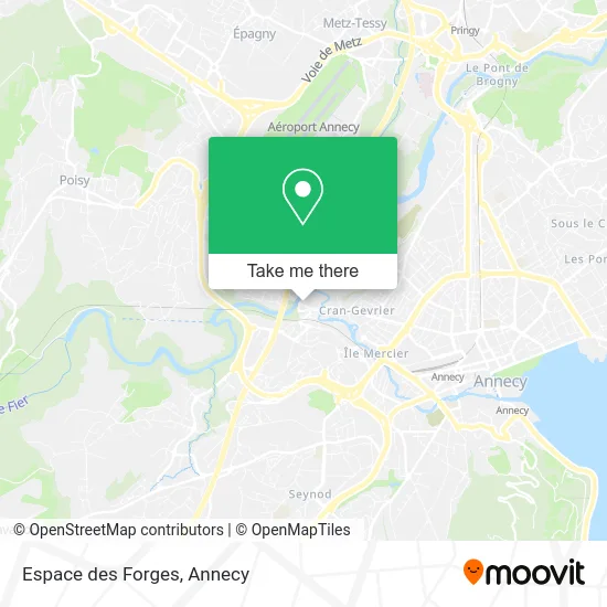 Espace des Forges map