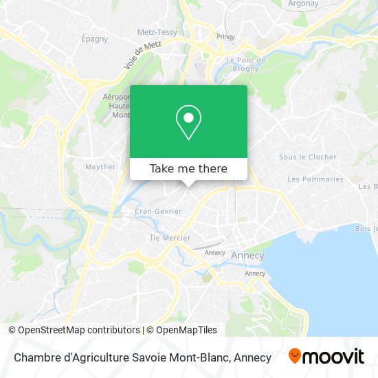 Chambre d'Agriculture Savoie Mont-Blanc map