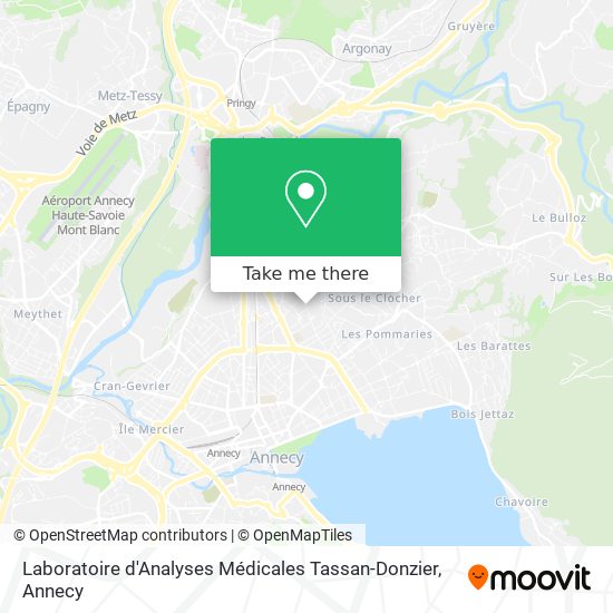 Mapa Laboratoire d'Analyses Médicales Tassan-Donzier