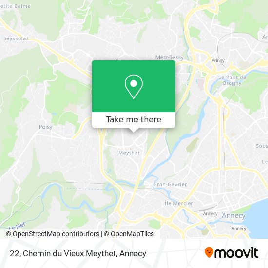 22, Chemin du Vieux Meythet map