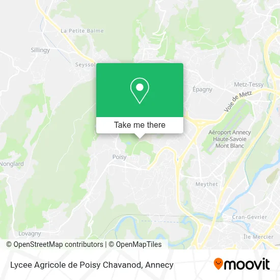 Lycee Agricole de Poisy Chavanod map