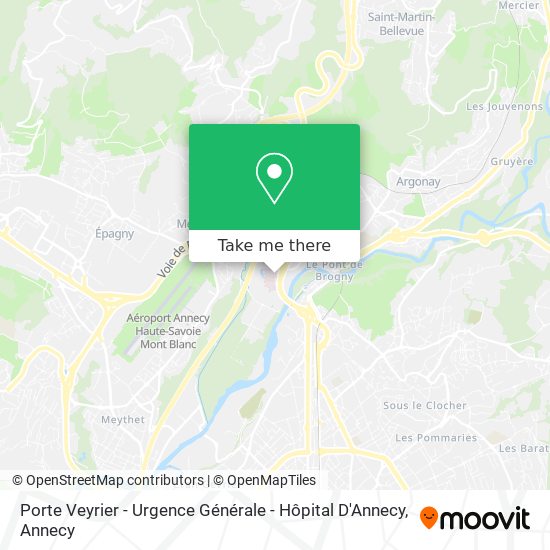 Porte Veyrier - Urgence Générale  - Hôpital D'Annecy map