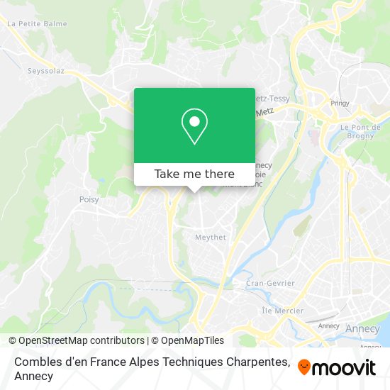Combles d'en France Alpes Techniques Charpentes map