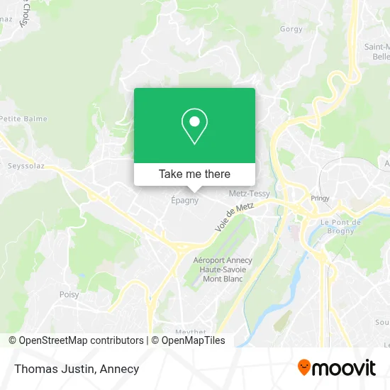 Thomas Justin map