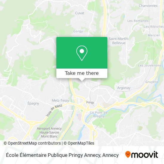 Mapa École Élémentaire Publique Pringy Annecy