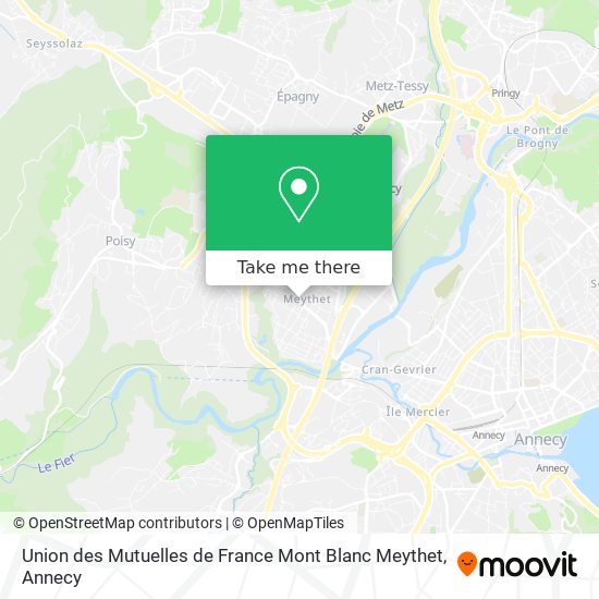 Union des Mutuelles de France Mont Blanc Meythet map