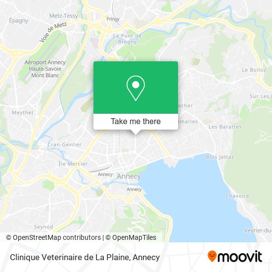 Mapa Clinique Veterinaire de La Plaine