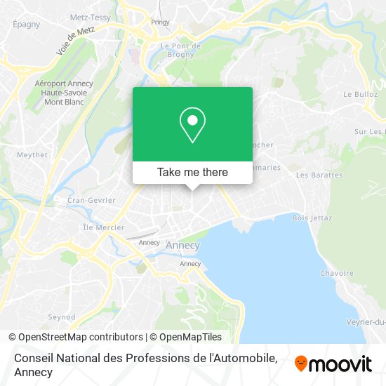Conseil National des Professions de l'Automobile map
