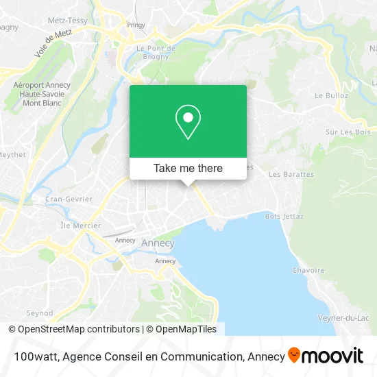 100watt, Agence Conseil en Communication map