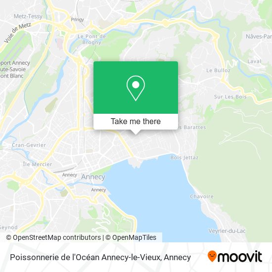 Poissonnerie de l'Océan Annecy-le-Vieux map