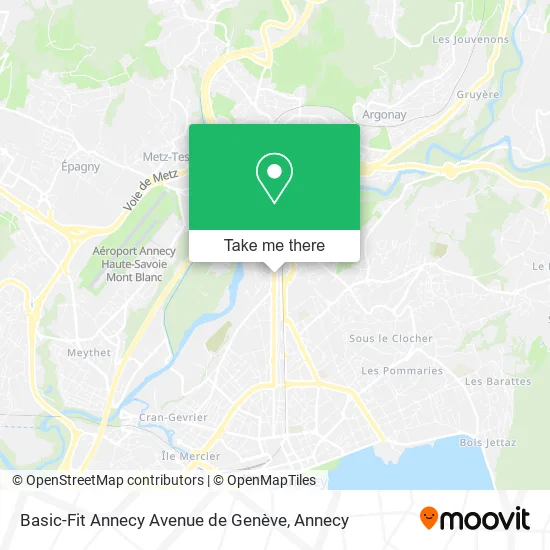 Basic-Fit Annecy Avenue de Genève map