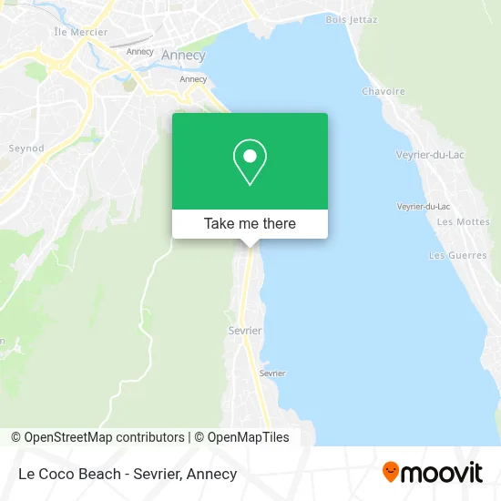 Le Coco Beach - Sevrier map