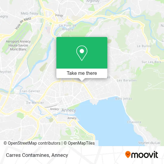 Carres Contamines map