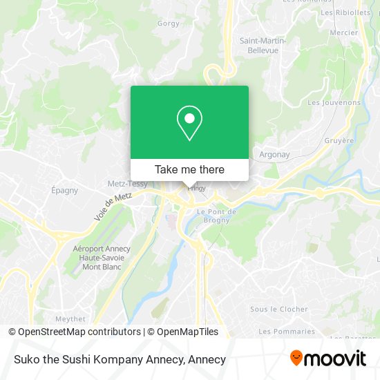 Mapa Suko the Sushi Kompany Annecy