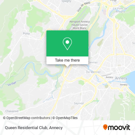 Queen Residential Club map