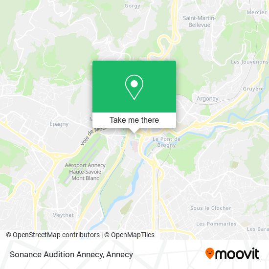 Sonance Audition Annecy map