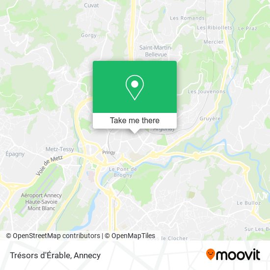 Trésors d'Érable map