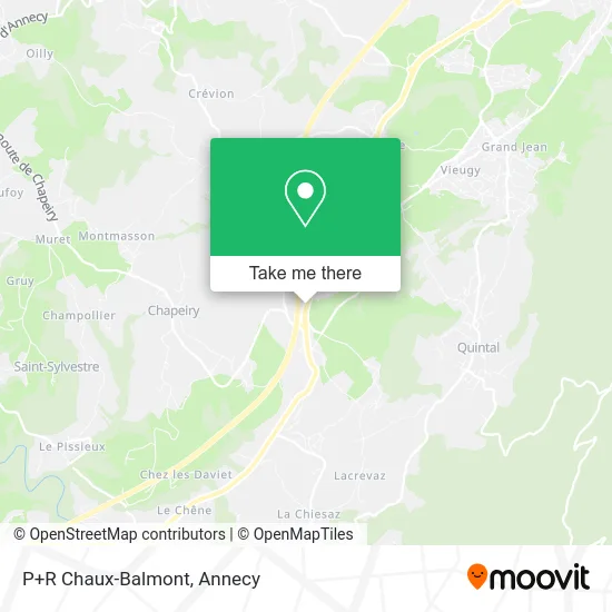 P+R Chaux-Balmont map