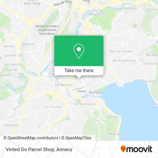 Vinted Go Parcel Shop map