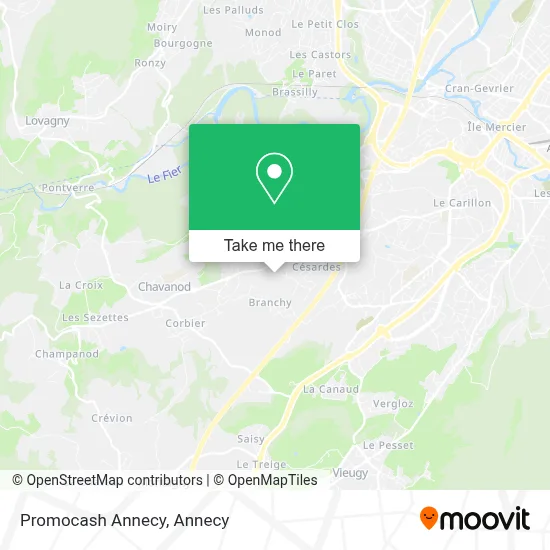 Promocash Annecy map