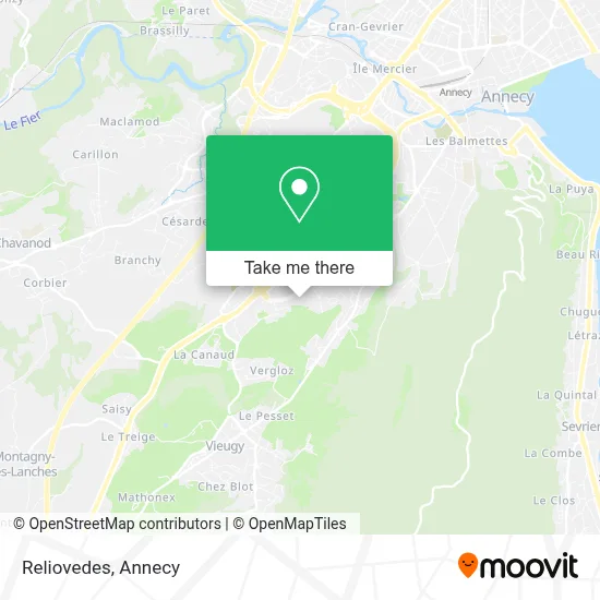 Reliovedes map
