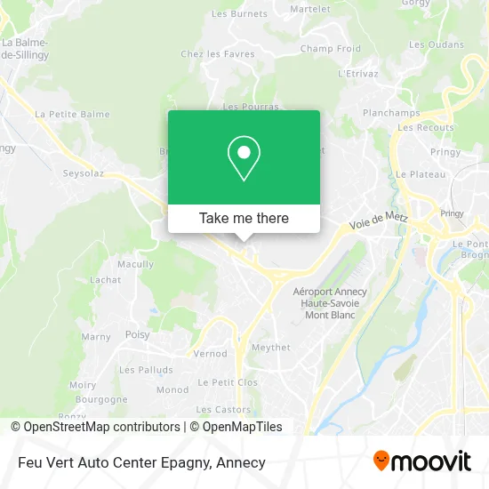 Feu Vert Auto Center Epagny map