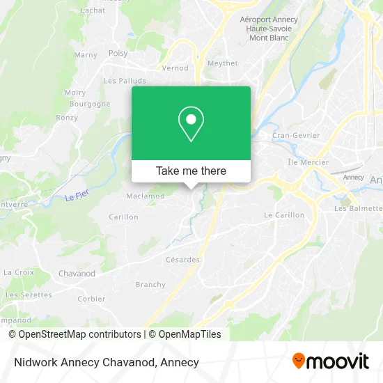 Nidwork Annecy Chavanod map