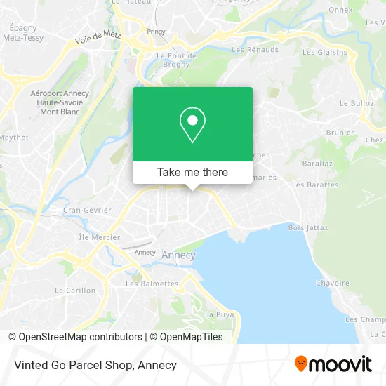 Vinted Go Parcel Shop map