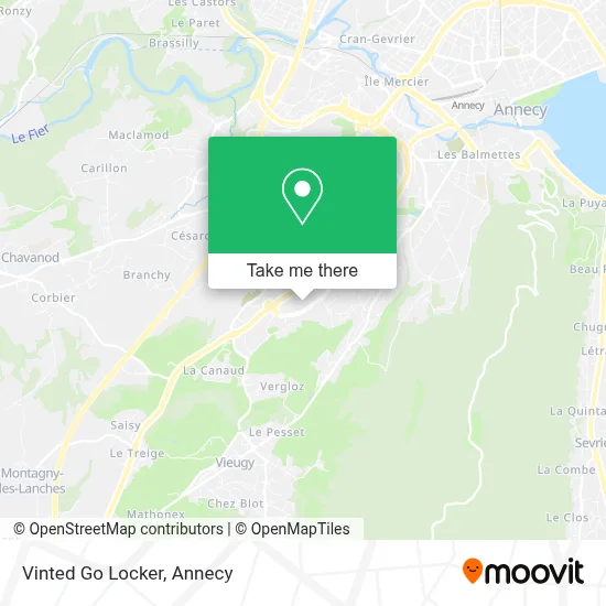 Vinted Go Locker map