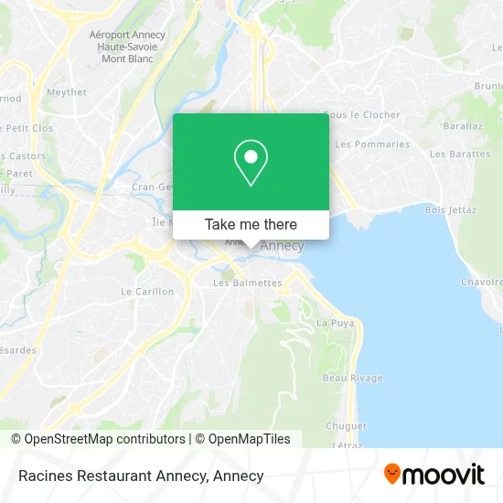 Racines Restaurant Annecy map